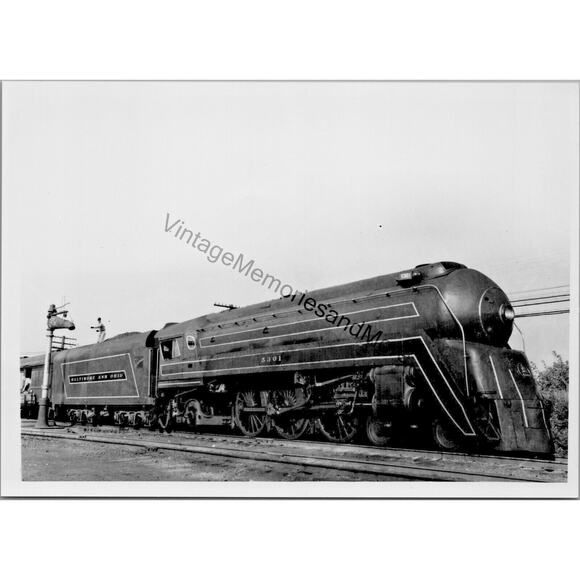Vtg baltimore & ohio railroad bo 5301 steam locomotive 5"x7" real photo t2-171 - Picture 1 of 1